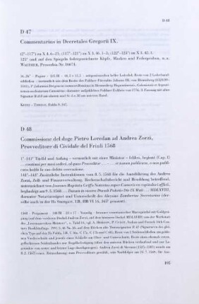 D 47. Commentarius in Decretales Gregorii IX.