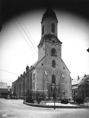 Roßwein. Stadtkirche Sankt Marien. Ansicht von Nordwesten