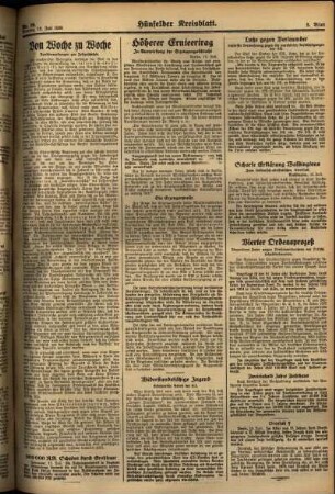 Zweite Ausgabe vom Montag, den 15. Juli 1935.