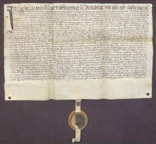Eucharius Klotz zu Plankstadt verschreibt sich gegenüber der Kellerei Wersau wegen 100 Gulden Kapital.