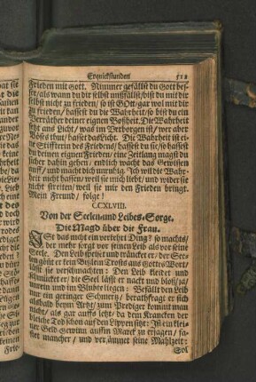 CCXLVIII. Von der Seelen-und Leibes-Sorge. Die Magd über die Frau.