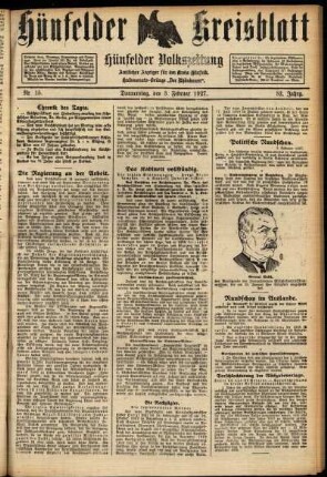 Ausgabe vom Donnerstag, den 03. Februar 1927.