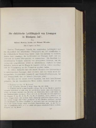 Die elektrische Leitfähigkeit von Lösungen in flüssigem Jod.
