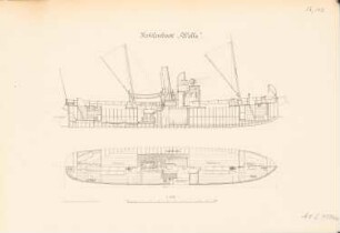 Kohlenboot »Welle«: Schnitte 1:100