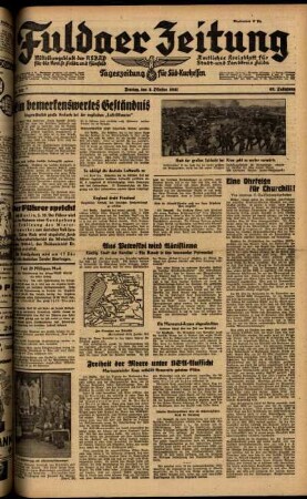 Ausgabe vom Freitag, den 03. Oktober 1941.