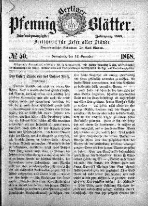 No. 50, Sonnabend, den 12. December