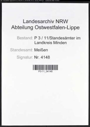 Sterberegister Standesamt Meißen