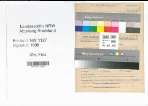 Entnazifizierung Fritz Uhr , geb. 29.11.1907 (Elektriker)