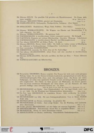 Bronzen (Nr. 722-745)