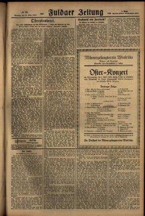 Vierte Ausgabe vom Sonntag, den 31. März 1929.