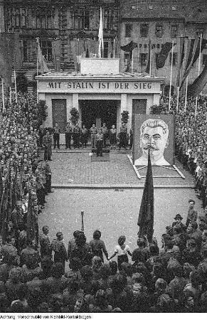 Zwickau, Kundgebung am Pavillon der Deutsch-Sowjetischen Freundschaft, sogen. Stalin-Pavillon, 27. Juni 1951
