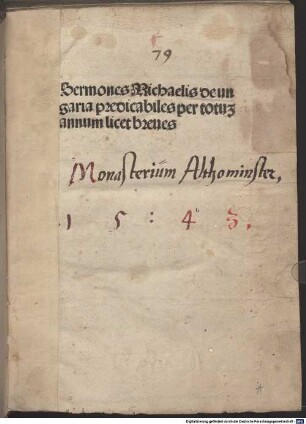 Sermones Michaelis de ungaria predicabiles per totum annum licet breues