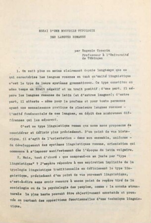 1-31, Essai d'une nouvelle typologie des langues romanes