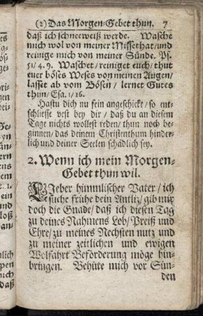 2. Wenn ich mein Morgen-Gebet thun wil.