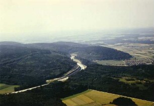 Albabstieg bei Westhausen Trassierung, Blick in Richtung Würzburg