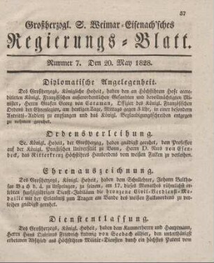 Nr. 7 : 20. May 1828
