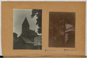 Marienkirche, Grimmen. Schützenvogel, Grimmen: Ansichten (aus: Skizzen- und Fotoalbum 25)