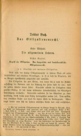 Drittes Buch. Das Obligationenrecht