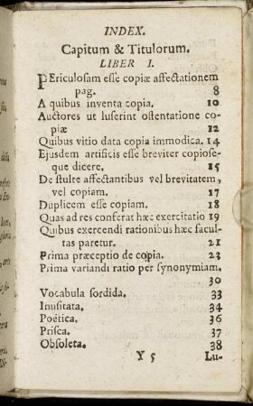 Capitum & Titulorum.