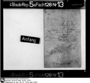 Versetzung des Amtmanns Albert Kück von Neuhaus nach Bremervörde