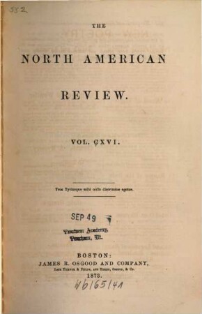 The North American review. 116. 1873