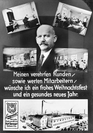 Roßwein. "Exquisit"-Karl Spranger (Sächsische Maßkorsettfabrik). Grußkarte