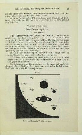 Vierter Abschnitt. Das Sonnensystem