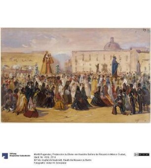 Prozession zu Ehren von Nuestra Señora de Rosario in México Ciudad