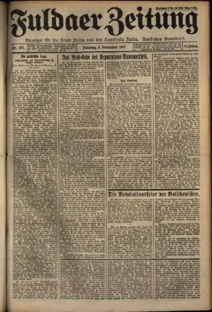 Ausgabe vom Dienstag, den 08. November 1927.
