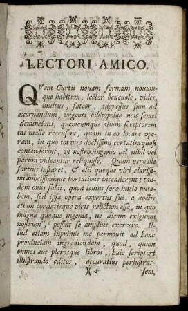 Lectori Amico.