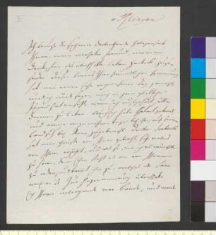 Brief von Klinger, Friedrich Maximilian von an Goethe, Johann Wolfgang von