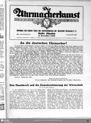 Das Handwerk und die Demokratisierung der Wirtschaft