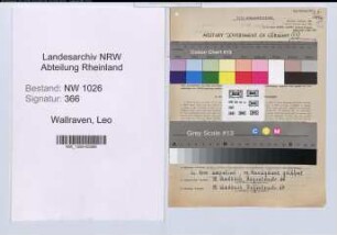 Entnazifizierung Leo Wallraven , geb. 03.04.1899 (Staedtischer Angestellter)