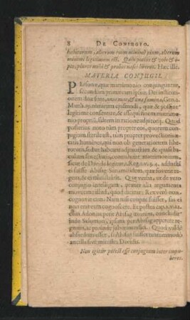 Materia Coniugii.