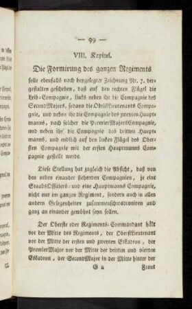 99 VIII. Die Formirung des ganzen Regiments