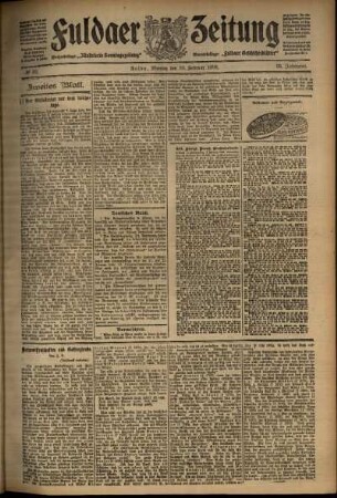 Zweite Ausgabe vom Montag, den 10. Februar 1908.