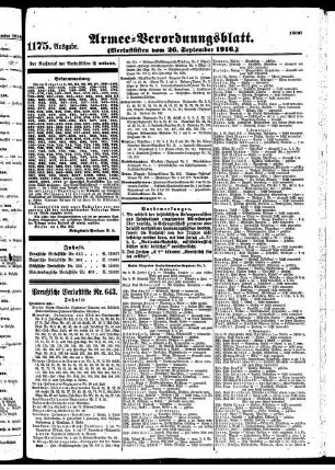 1175.Ausgabe. Dienstag, 26. September 1916