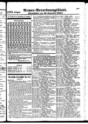 1175.Ausgabe. Dienstag, 26. September 1916