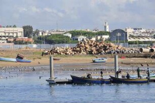 Rabat und die Nachbarstadt Salé : Blick auf den Fischereihafen von Rabat, aufgenommen am 06.11.2008