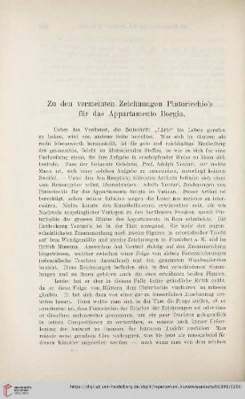 21: Zu den vermeinten Zeichnungen Pinturicchio's für das Appartamento Borgia