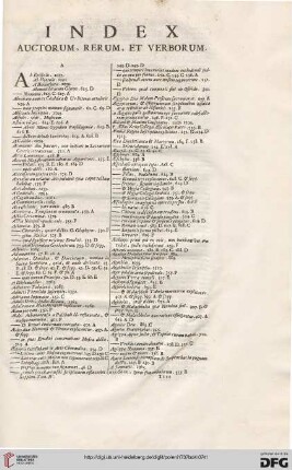 Index auctorum, rerum, et verborum