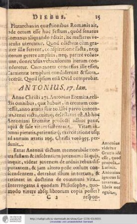 Antonius. 17. Ian.