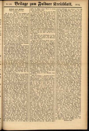 Zweite Ausgabe vom Samstag, den 15. September 1894.