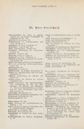 III. Wort-Verzeichniß