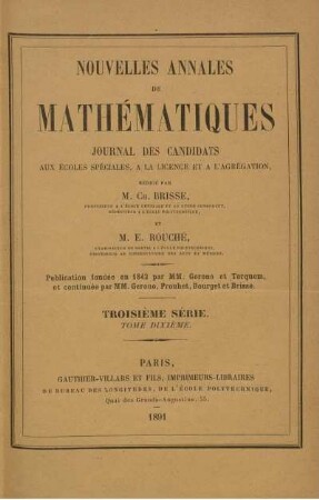 50: Nouvelles annales de mathématiques