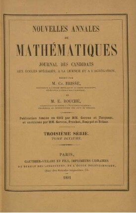 50: Nouvelles annales de mathématiques