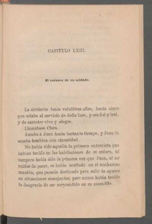Capítulo LXIII. - El corazón de un soldado.