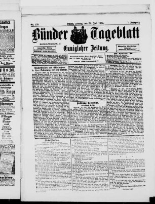 Bünder Tageblatt. 1901-1942