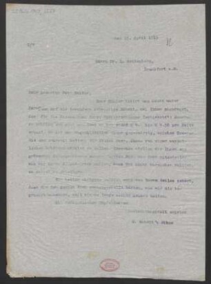 Brief an Ludwig Rottenberg : 15.04.1915