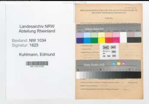 Entnazifizierung Edmund Kuhlmann , geb. 07.12.1911 (Oberfaehnrich)